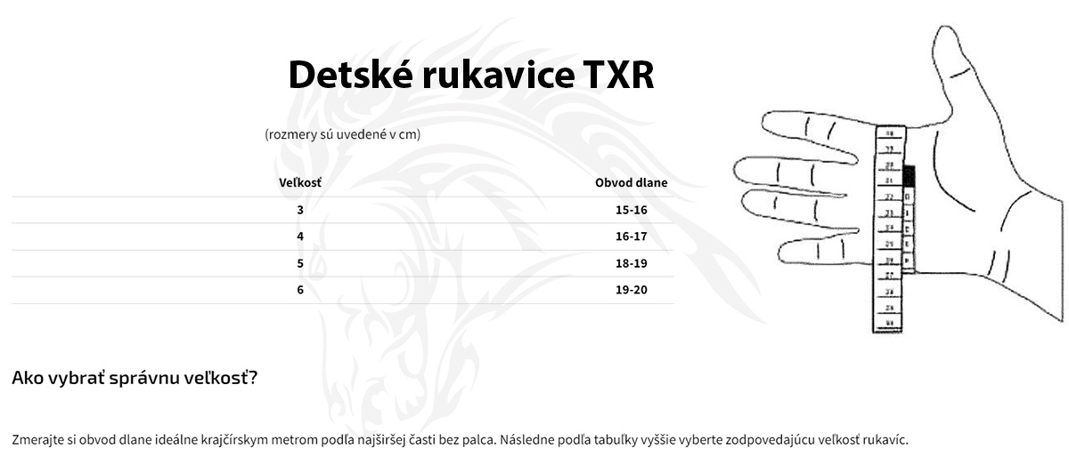TXR Detské rukavice na motorku Lite čierno-fluo žlté 6